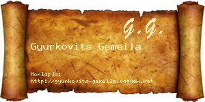 Gyurkovits Gemella névjegykártya
